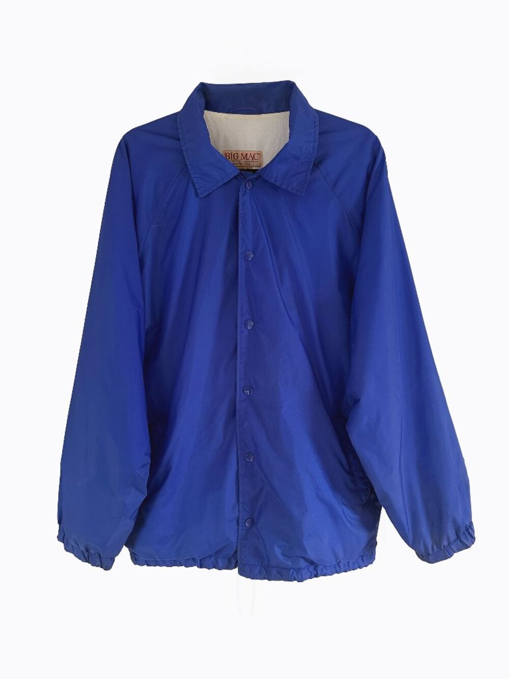 Vtg Big Mac Blue Nylon Windbreaker Jacket XL Authentic Workwear Coach Gorpcore